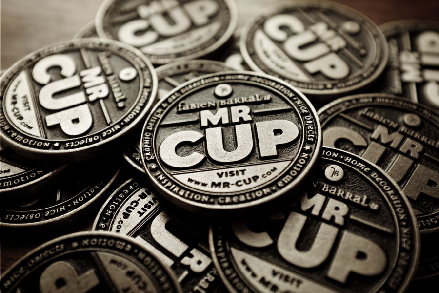 Mr Cup metal buisness card coin