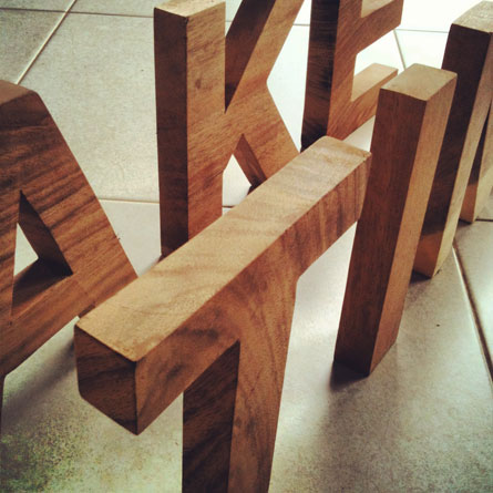 Helvetica wood letters available at www.mr-cup.com/shop/created/wood-products.html