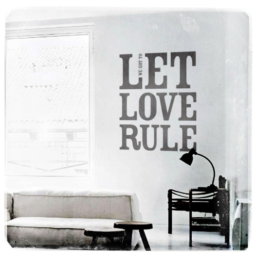 Let love rule - wall sticker - www.mr-cup.com