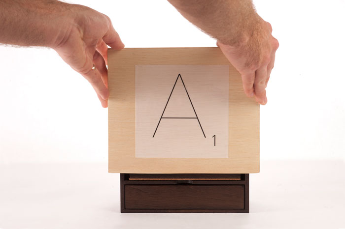 wood typography scrabble by ANDREW CLIFFORD CAPENER via www.mr-cup.com
