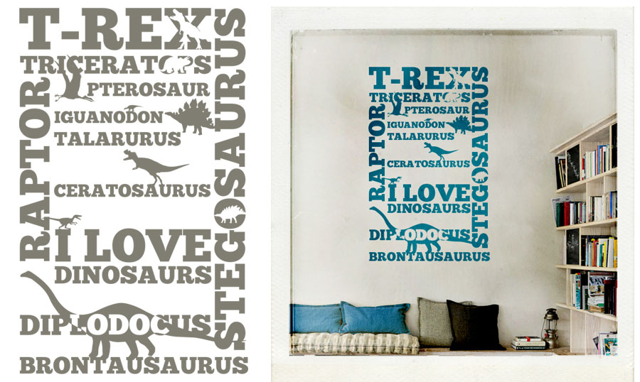 I love dinosaurs wall sticker at http://www.mr-cup.com/shop/created/wall-stickers/i-love-dinosaurs-detail.html