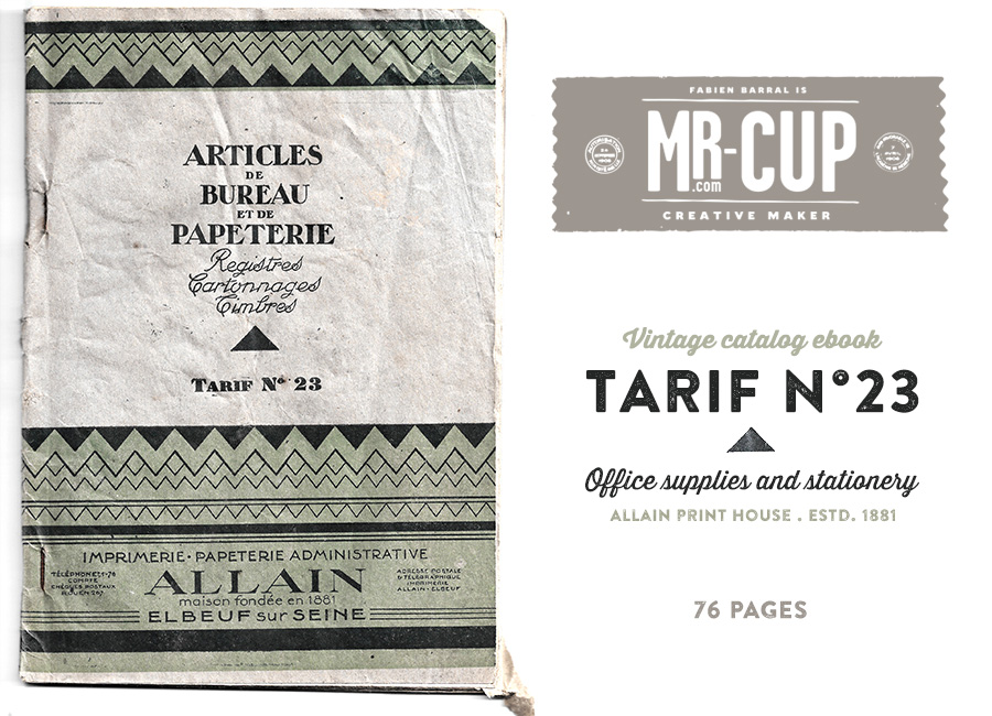 Tarif n23 - vintage catalog ebook by www.mr-cup.com