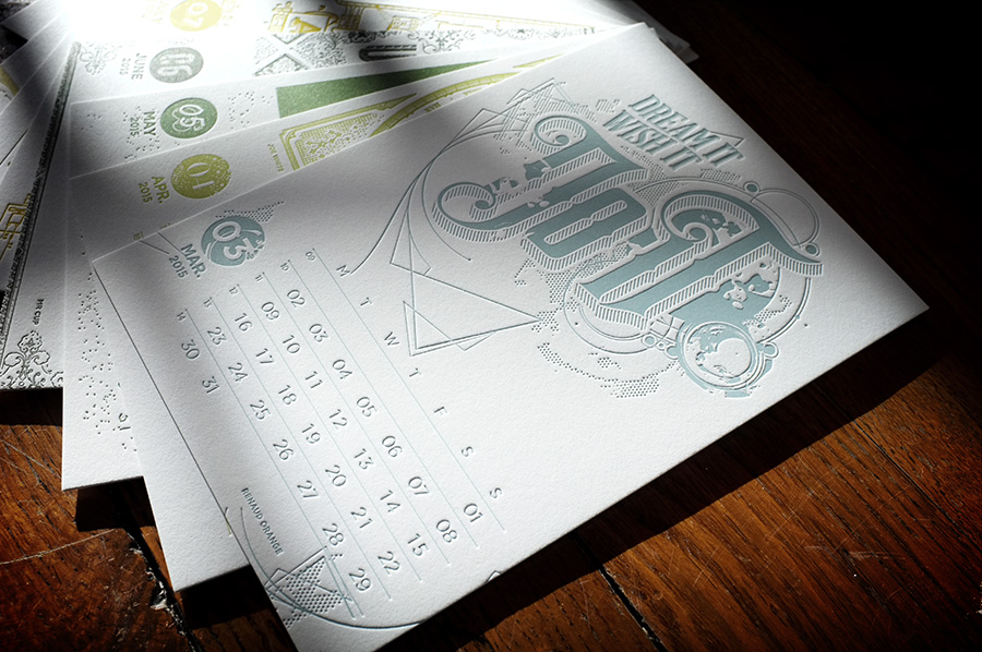 letterpress calendar bt www.mr-cup.com