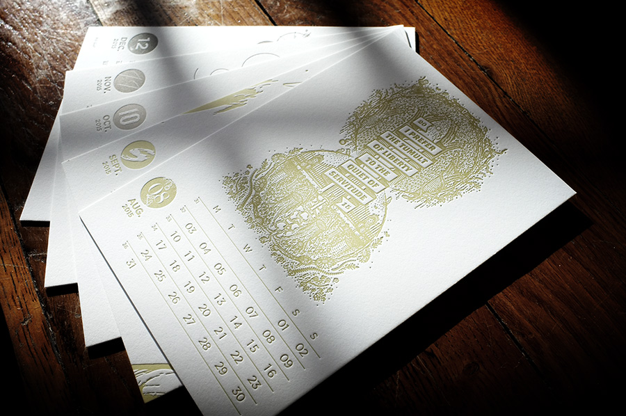 letterpress calendar bt www.mr-cup.com