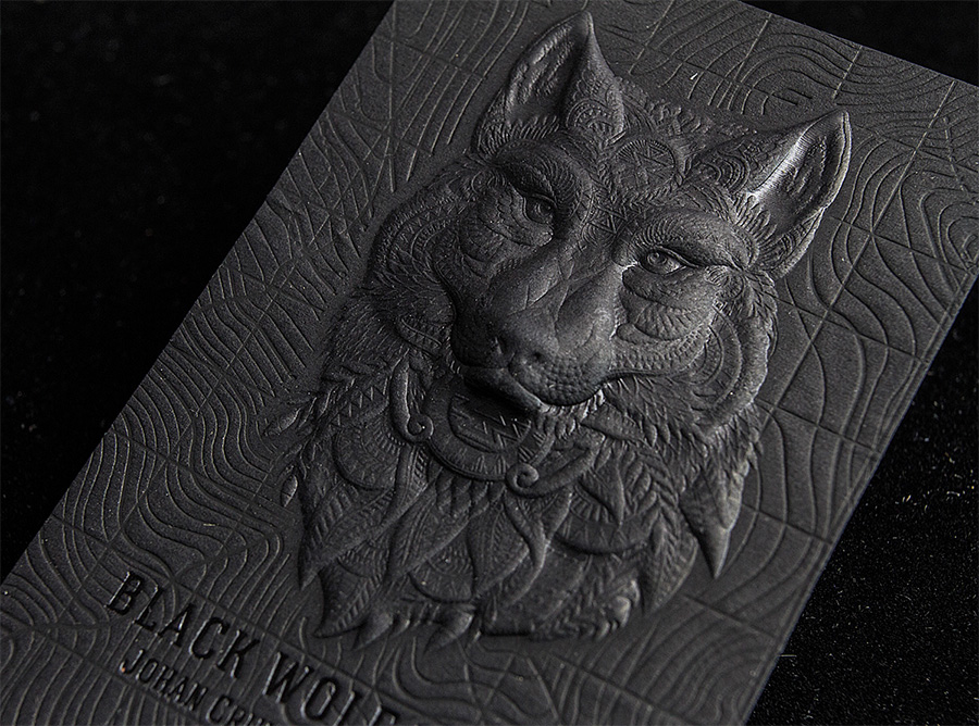 3D Embossed Business Cards by Jukebox via www.mr-cup.com