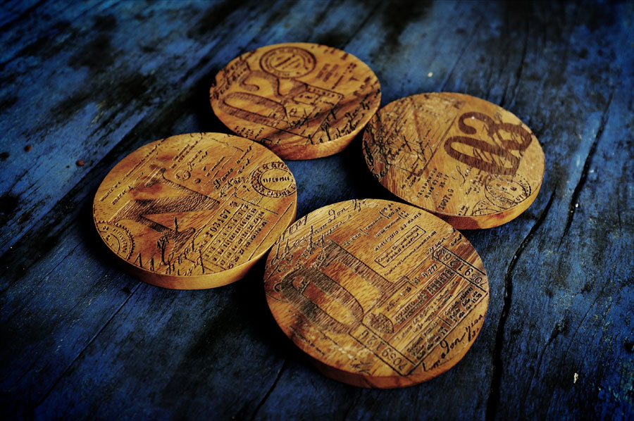 Wood coasters by www.mr-cup.com