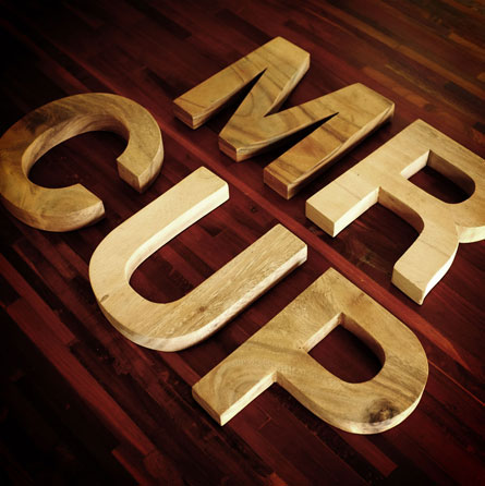 Wood Letters Collection 2 Suar raw wood by www.mr-cup.com