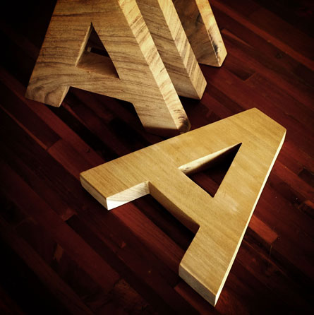 Wood Letters Collection 2 Suar raw wood by www.mr-cup.com