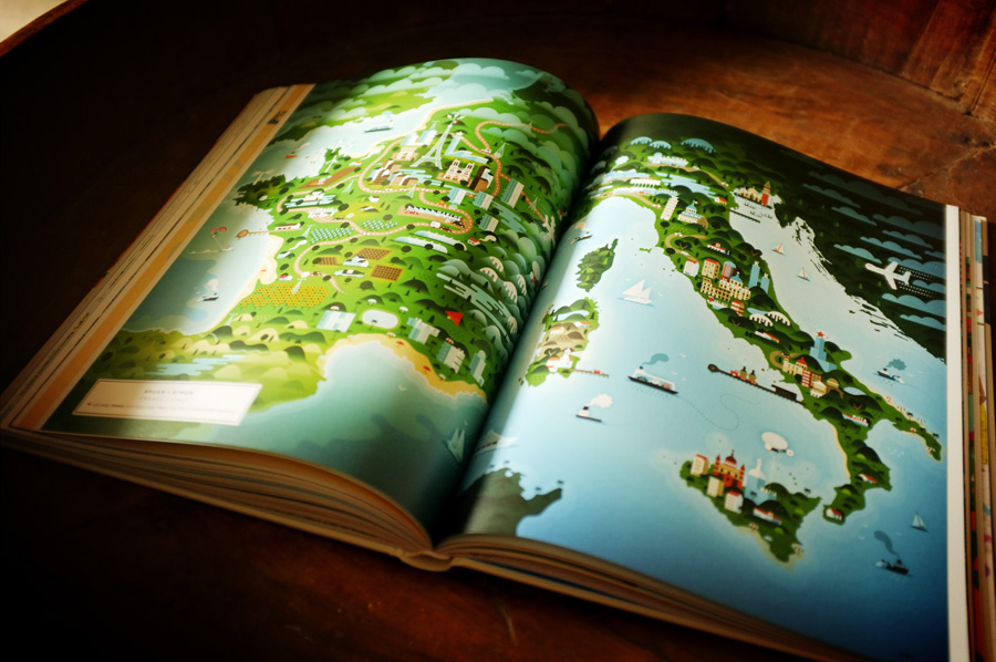 For lovers of maps and their charms : an invitation to travel first in spirit and imagination! "A Map of the World" is a superb collection of maps of continents, countries, cities, neighborhoods and imaginary worlds represented in the form of drawings, symbols, computer graphics, pixels, or characters typographical... A new generation of designers, illustrators and cartographers whose Antoine Corbineau Vesa Sammalisto, Khuan + KTron, Eboy or Family Summerbelle interpret these new visions of the world and delight !