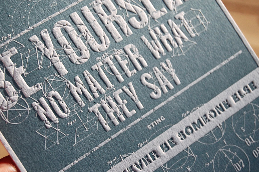 The 2014 letterpress calendar Creative Manifesto by www.mr-cup.com