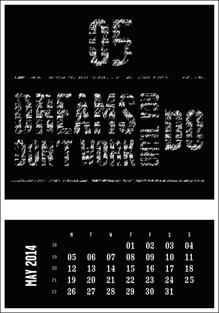 The creative manifesto letterpress calendar www.mr-cup.com