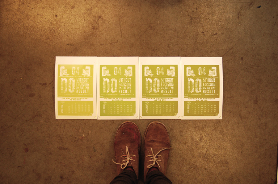 The creative manifesto 2014 letterpress calendar by www.mr-cup.com