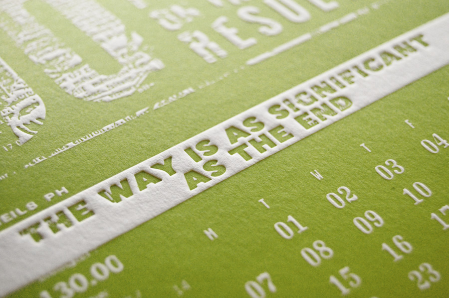 The creative manifesto 2014 letterpress calendar by www.mr-cup.com