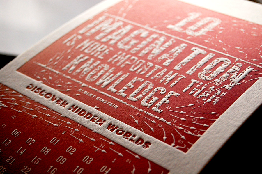 The creative manifesto 2014 letterpress calendar by www.mr-cup.com