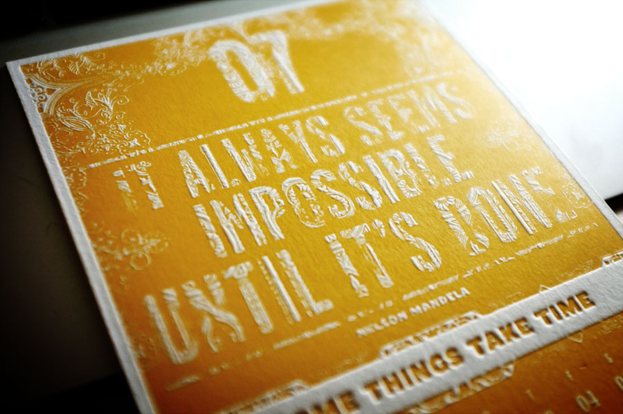 letterpress calendar Creative Manifesto at www.mr-cup.com