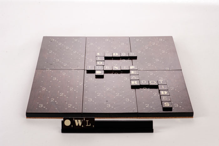 wood typography scrabble by ANDREW CLIFFORD CAPENER via www.mr-cup.com