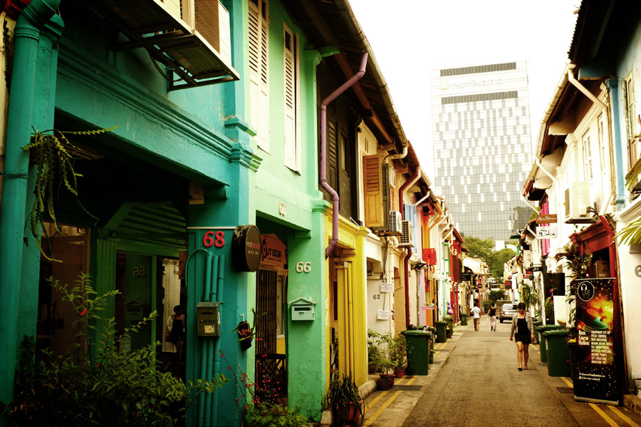 Mr Cup Shopping in Haji Lane street - Singapore