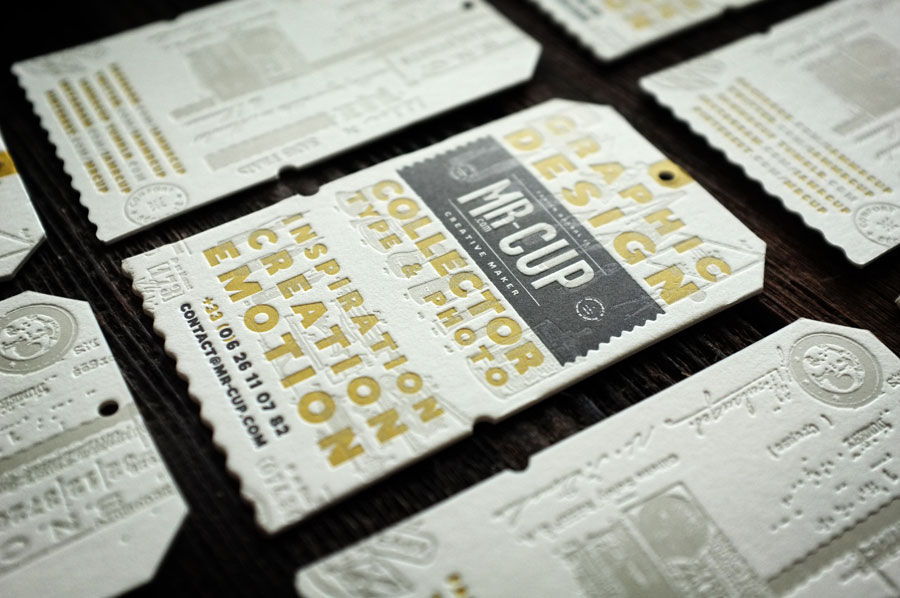 letterpress business card 2014 bu www.mr-cup.com