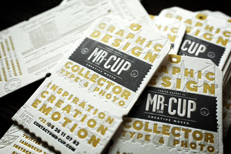 letterpress business card 2014 bu www.mr-cup.com