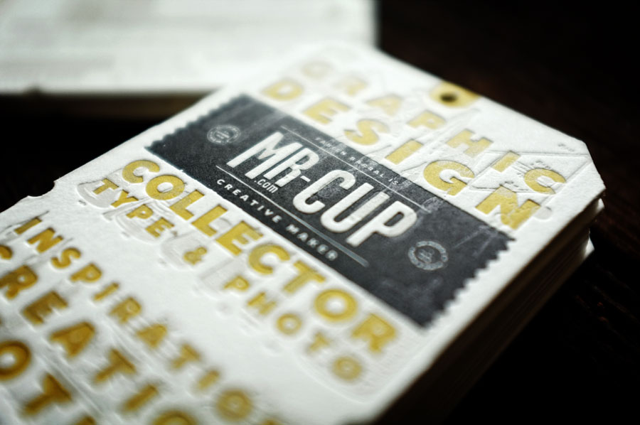 letterpress business card 2014 bu www.mr-cup.com