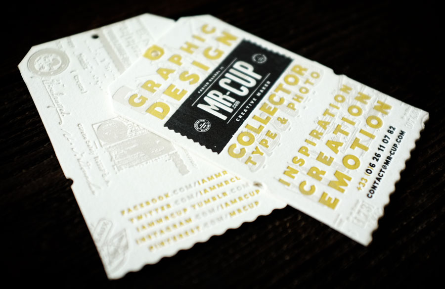 letterpress business card 2014 bu www.mr-cup.com