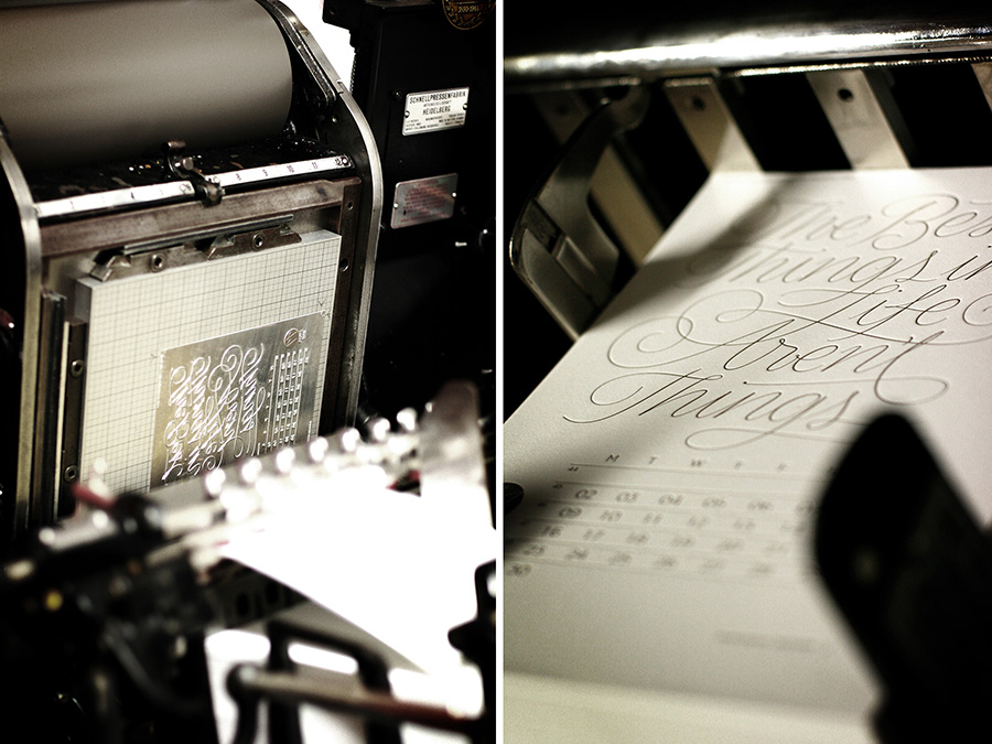 letterpress calendar printing . Available at www.mr-cup.com