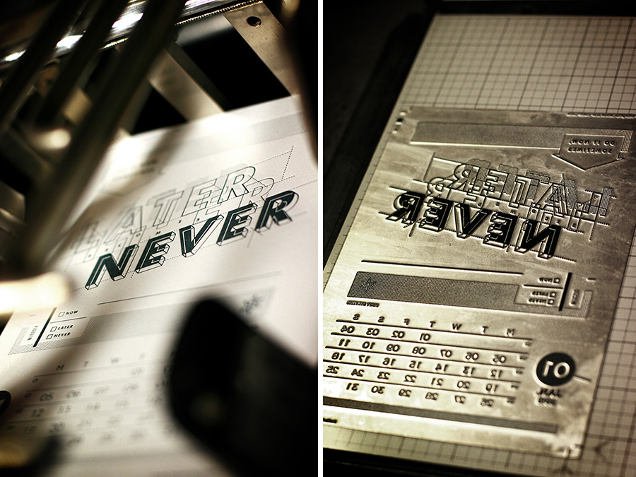 letterpress calendar printing . Available at www.mr-cup.com
