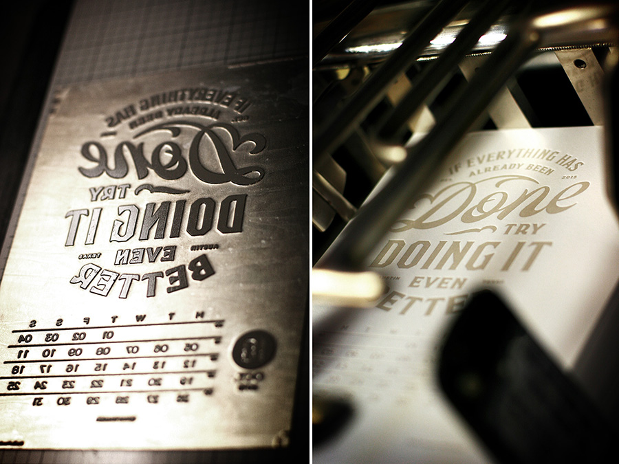 letterpress calendar printing . Available at www.mr-cup.com