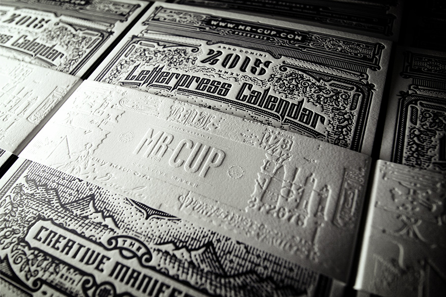 2015 letterpress calendar making of by www.mr-cup.com