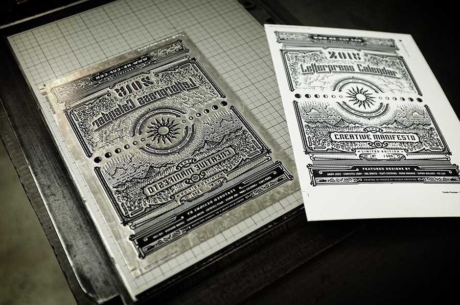 2015 letterpress calendar making of by www.mr-cup.com