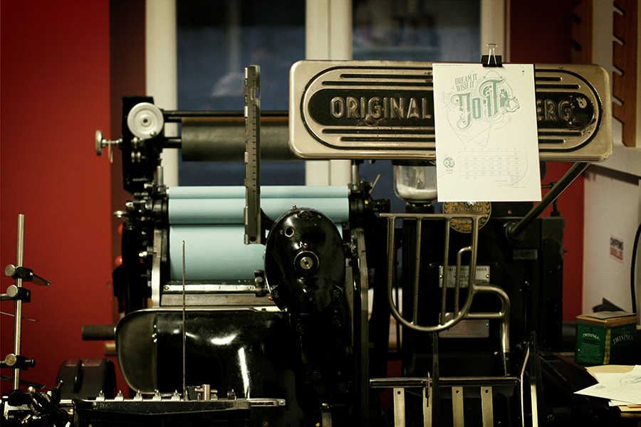 2015 letterpress calendar making of by www.mr-cup.com