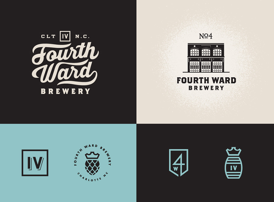 Fourth Ward Brewery Identity by Matt Stevens via www.mr-cup.com