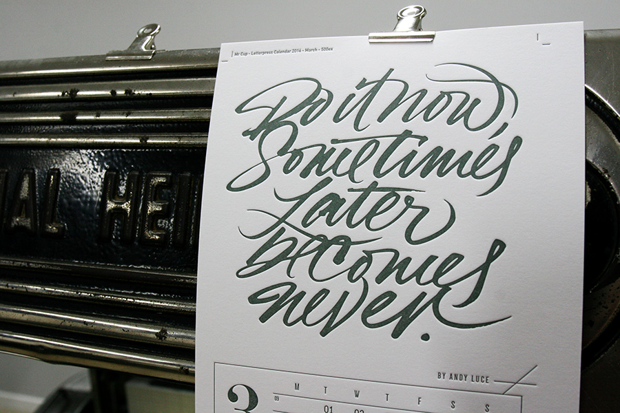 letterpress calendar by www.mr-cup.com