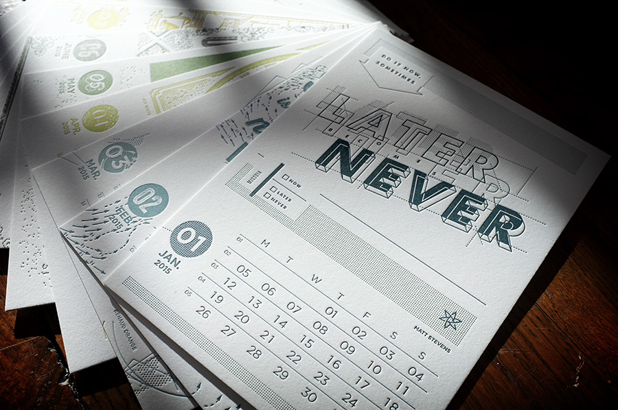 letterpress calendar bt www.mr-cup.com