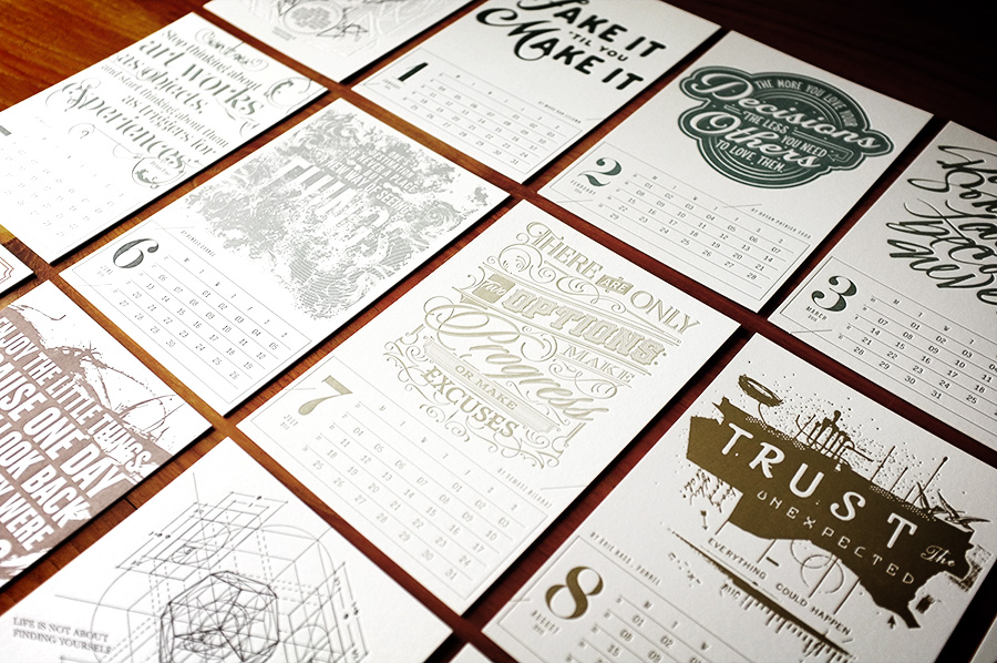 letterpress calendar by www.mr-cup.com