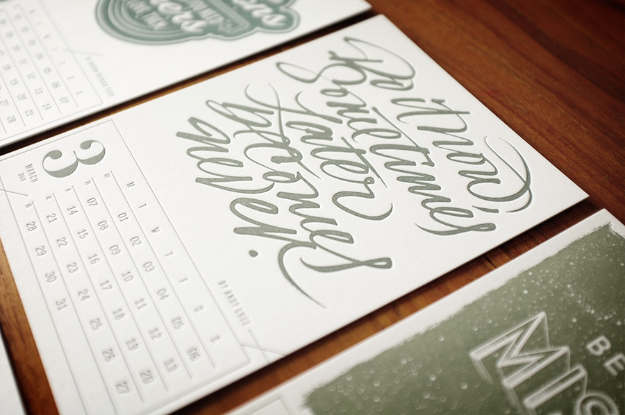 letterpress calendar by www.mr-cup.com