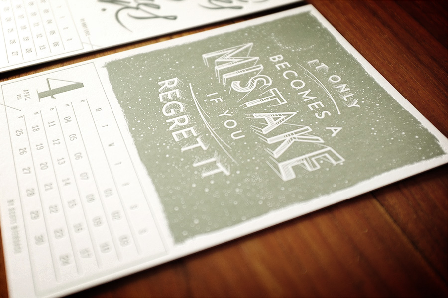 letterpress calendar by www.mr-cup.com