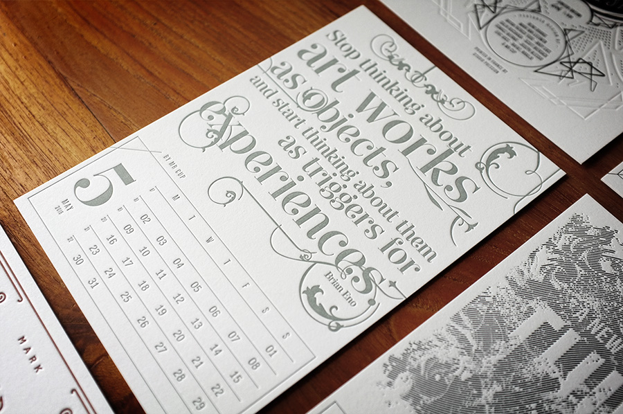 letterpress calendar by www.mr-cup.com