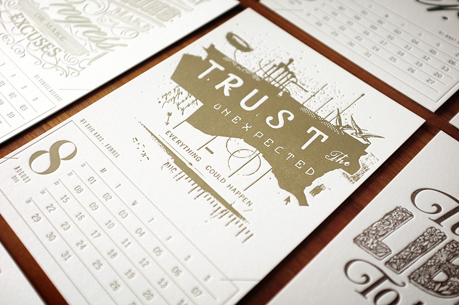 letterpress calendar by www.mr-cup.com