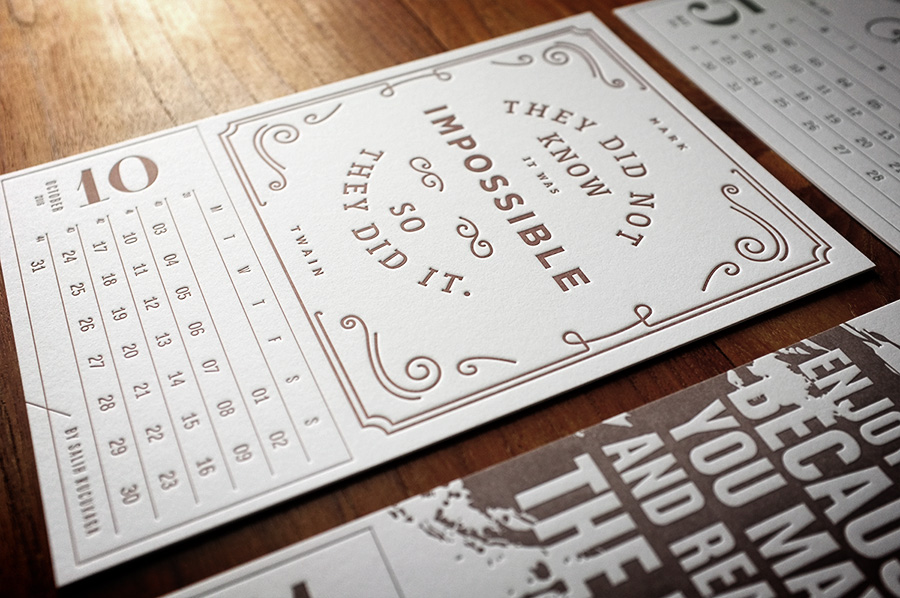 letterpress calendar by www.mr-cup.com