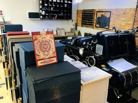 Printing the 2020 letterpress calendar at Studio Pression