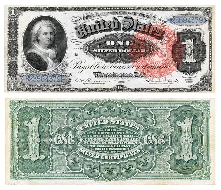 1890's silver certificate : USA bank notes history